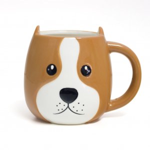 Veľký porcelánový hrnček BALVI Woof, 400 ml.