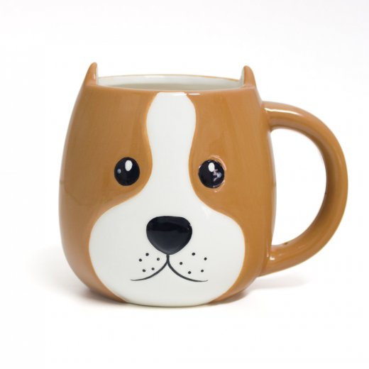 Veľký porcelánový hrnček BALVI Woof, 400 ml.