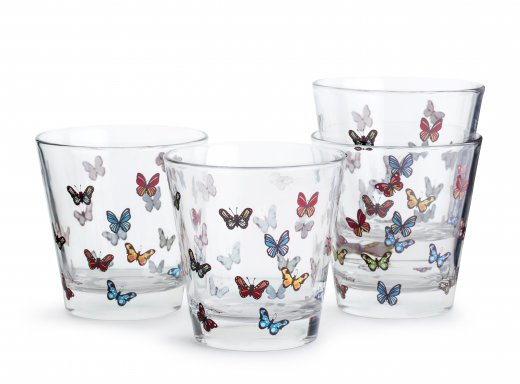 Sada pohárov SAGAFORM Butterfly, 200 ml., farebné (4 ks.
