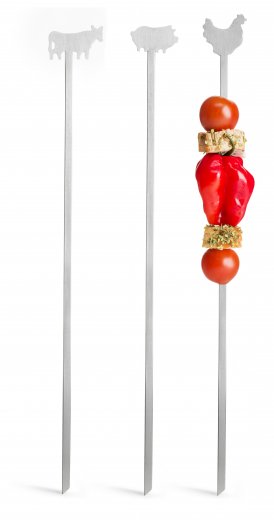 Nerezové grilovacie špízy SAGAFORM BBQ Meat, 3 ks.