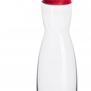 Karafa na vodu s nálevkou v uzávere SAGAFORM Flip, 1l, červená