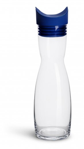 Karafa na vodu s nálevkou v uzávere SAGAFORM Flip, 1l, modrá