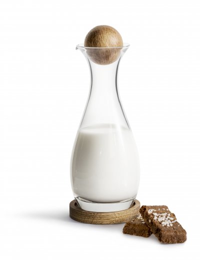 Mliekovka/karafa SAGAFORM Nature, (sklo, dub), 300 ml.