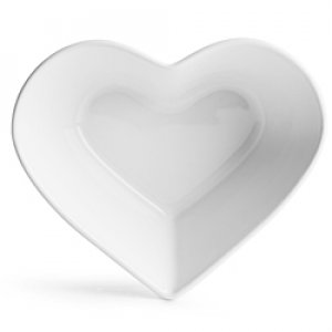 Servírovacia miska SAGAFORM Heart, porcelán (biela)