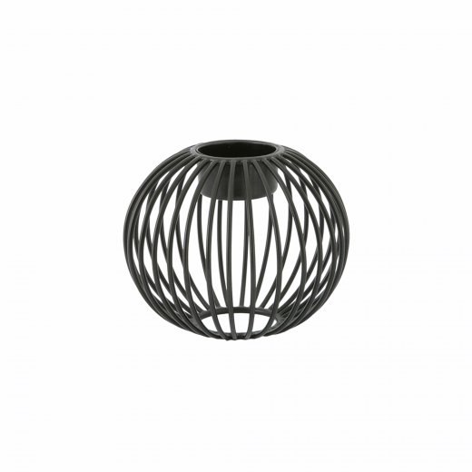 Svietnik POINT VIRGULE Wire, (kov) čierny, 10,5 x 9 cm,