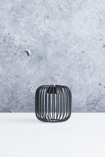 Svietnik POINT VIRGULE Wire, (kov) čierny, 9,5 x 9,5 cm,