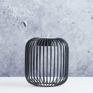 Svietnik POINT VIRGULE Wire, (kov) čierny, 13 x 14 cm,