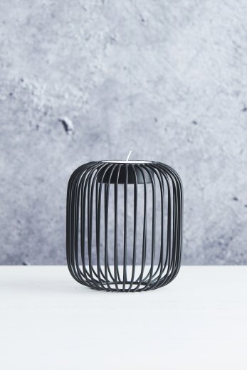 Svietnik POINT VIRGULE Wire, (kov) čierny, 13 x 14 cm,