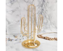 Stojan na šperky BALVI Cactus, (kov) zlatý