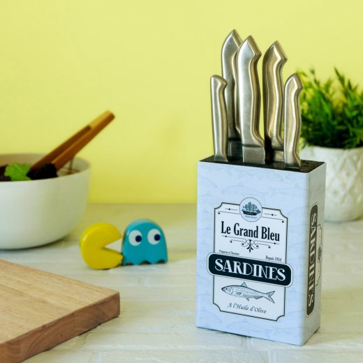 Stojan na nože BALVI Sardines (kov, plast)