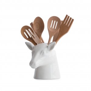 Keramický stojan na kuchynské nástroje/ multifunkčný, SUCK UK Stag Kitchen Tidy