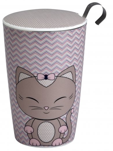 Termohrnček s čajovým sitkom EIGENART TEAEVE Miew Sandy, 350 ml