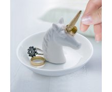 Malý stojan na prstienky BALVI Jednorožec, (porcelán)