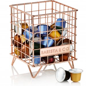 Stojan na kávové kapsule BARISTA&Co Pod Cage, meď