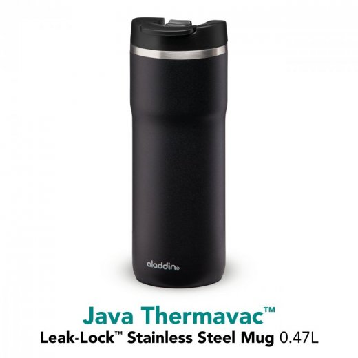ALADDIN Java Thermavac Leak-Lock™ vakuový termohrnček 470 ml, čierny
