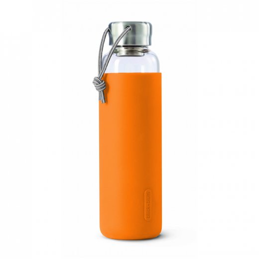Sklenená fľaša na vodu BLACK+BLUM Glass Water Bottle, oranžová
