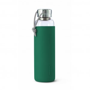 Sklenená fľaša na vodu BLACK+BLUM Glass Water Bottle, modrá