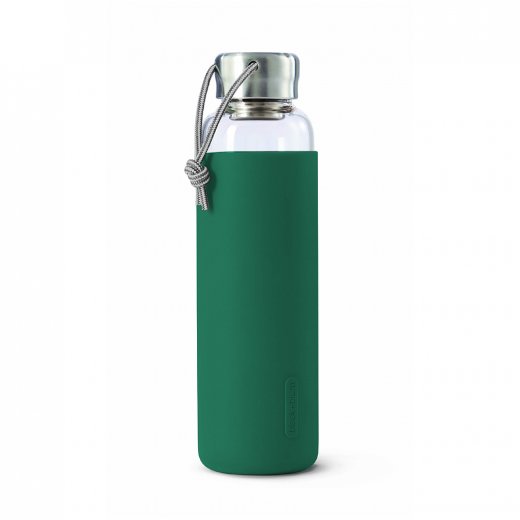 Sklenená fľaša na vodu BLACK+BLUM Glass Water Bottle, modrá