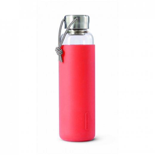 Sklenená fľaša na vodu BLACK+BLUM Glass Water Bottle, korálová
