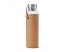 Sklenená fľaša na vodu BLACK+BLUM Glass Water Bottle, almond