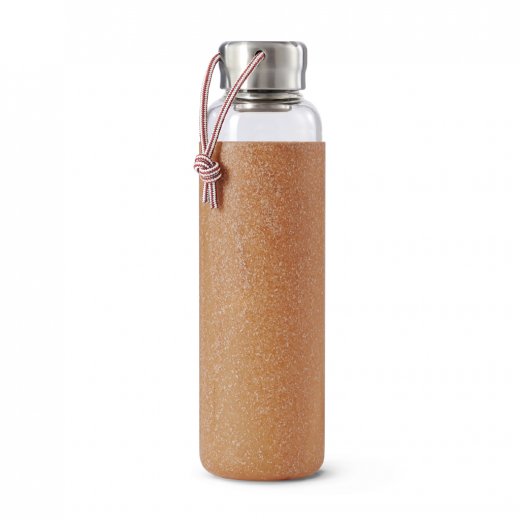 Sklenená fľaša na vodu BLACK+BLUM Glass Water Bottle, almond