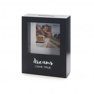 Kasička s fotorámikom Dreams, čierna