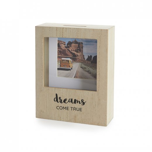 Kasička s fotorámikom Dreams, prírodná