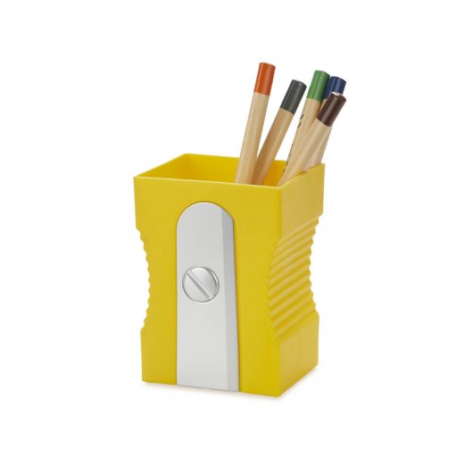 Stojan na ceruzky BALVI Sharpener, žltý