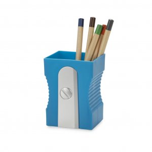 Stojan na ceruzky Balvi Sharpener, modrý