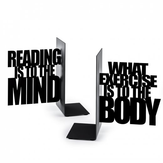 Knižné zarážky BALVI Mind Exercise, čierne