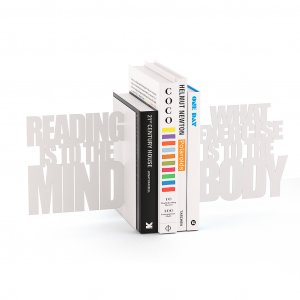 Knižné zarážky BALVI Mind Exercise, biele