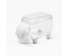 Zásobník QUALY Sheep Shape Container, malý/biely/číra dóza