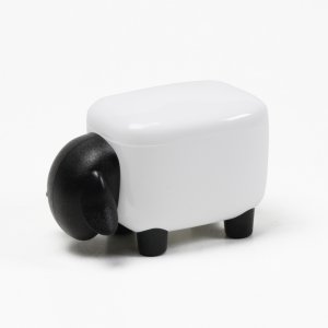 Zásobník QUALY Sheep Shape Container, malý/čierny/biela dóza