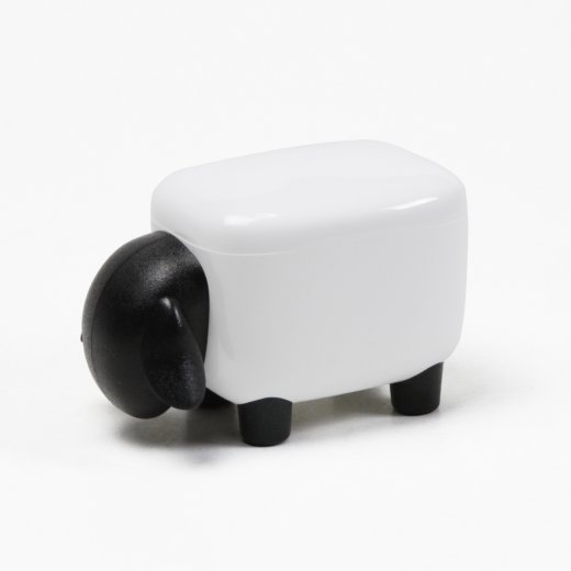 Zásobník QUALY Sheep Shape Container, malý/čierny/biela dóza