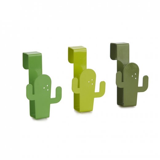 Vešiačiky na zásuvky BALVI Cactus, zelené, 3ks