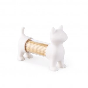 Stojan na špáradlá Balvi Cat, biely