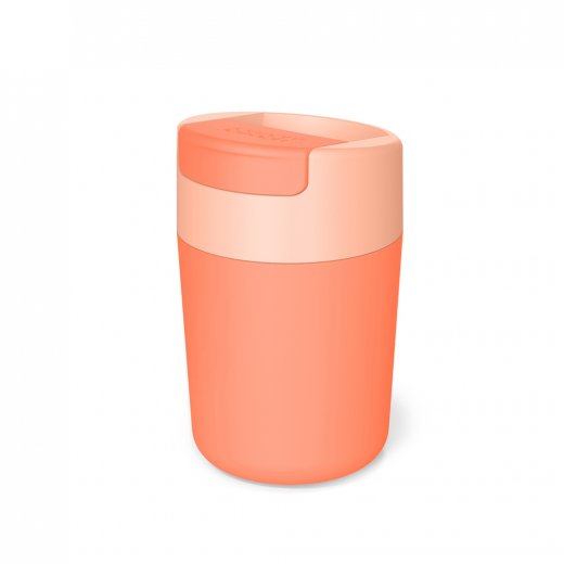 Cestovný hrnček s hygienickým uzáverom JOSEPH JOSEPH Sipp Travel Mug, 340ml, korálový