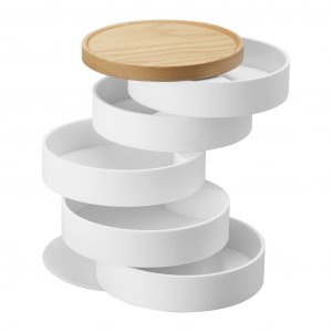 5-poschodové misky na šperky YAMAZAKI Tower, biele