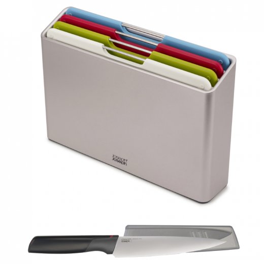 Stojan s doskami na krájanie + kuchynský nôž Folio Special Pack